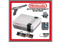 Boxed original Nintendo NES console with controllers and AV cables ready for trade-in